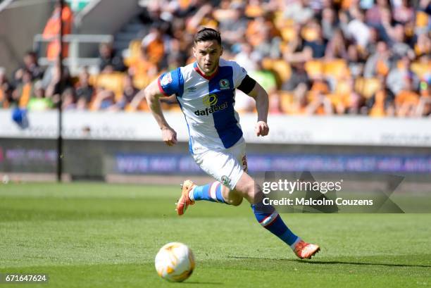 Craig Conway of Blackburn Rovers during the Sky Bet Championship match between Wolverhampton Wanderers and Blackburn Rovers at Molineux on April 22,...
