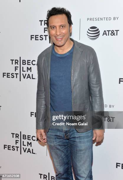 Actor Aasif Mandvi attends "The Last Animals" Premiere during 2017 Tribeca Film Festival at Cinepolis Chelsea on April 22, 2017 in New York City.