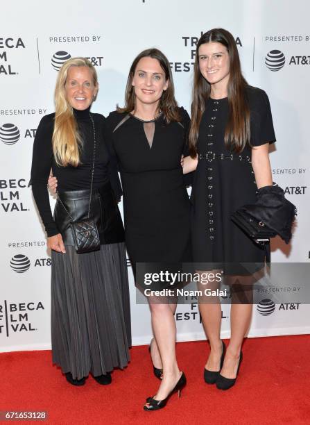 Director Kate Brooks poses with guests at "The Last Animals" Premiere during 2017 Tribeca Film Festival at Cinepolis Chelsea on April 22, 2017 in New...