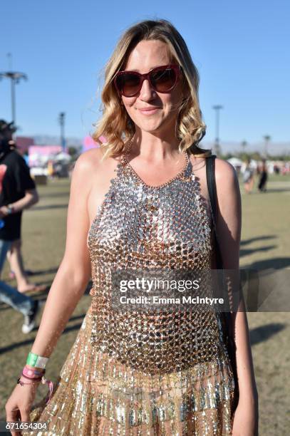 Festivalgoer attends day 2 of the 2017 Coachella Valley Music & Arts Festival at the Empire Polo Club on April 22, 2017 in Indio, California.