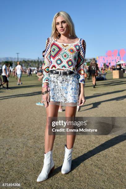 Festivalgoer attends day 2 of the 2017 Coachella Valley Music & Arts Festival at the Empire Polo Club on April 22, 2017 in Indio, California.