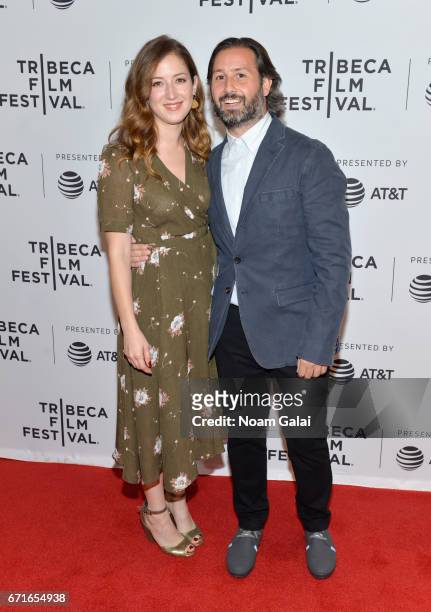 Jessy Hodges and Director Kasra Farahani attends the "Tilt" Premiere during 2017 Tribeca Film Festival at Cinepolis Chelsea on April 22, 2017 in New...