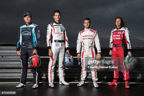 Todd Kelly driver of the Carsales Racing Nissan Altima, Rick Kelly driver of the Sengled Racing Nissan Altima, Michael Caruso driver of the Nissan...
