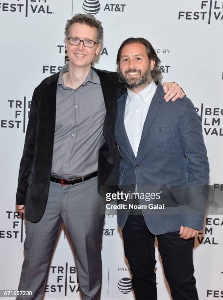 Jason Leary and Director Kasra Farahani attends the "Tilt" Premiere during 2017 Tribeca Film Festival at Cinepolis Chelsea on April 22, 2017 in New...