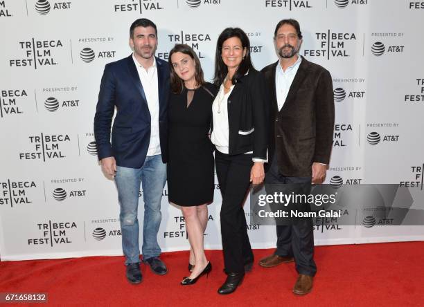 Matthew J. Malek, Kate Brooks, Laurie David and Dr. Samuel K. Wasser attends "The Last Animals" Premiere during 2017 Tribeca Film Festival at...