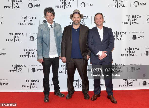 Bowen, Tommy Swerdlow, and Blake Heron attend the "A Thousand Junkies" Premiere during 2017 Tribeca Film Festival at Cinepolis Chelsea on April 22,...