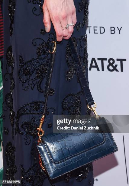 Juliet Rylance, bag detail, attends the 'Love After Love' premiere during the 2017 Tribeca Film Festival at SVA Theatre on April 22, 2017 in New York...