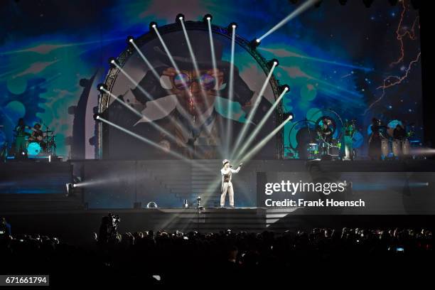 Swiss singer DJ Bobo performs live during a concert at the Mercedes-Benz Arena on April 22, 2017 in Berlin, Germany.