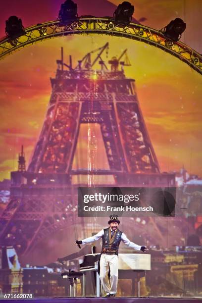 Swiss singer DJ Bobo performs live during a concert at the Mercedes-Benz Arena on April 22, 2017 in Berlin, Germany.