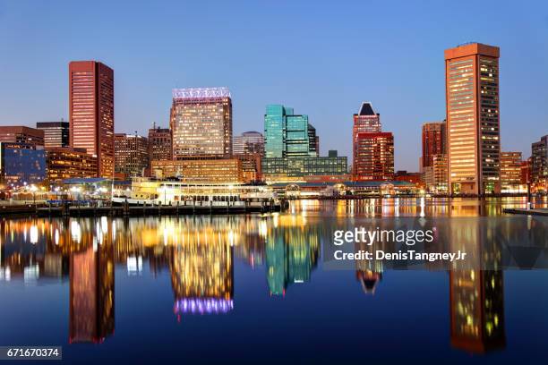 baltimore inner harbor - baltimore waterfront stock pictures, royalty-free photos & images