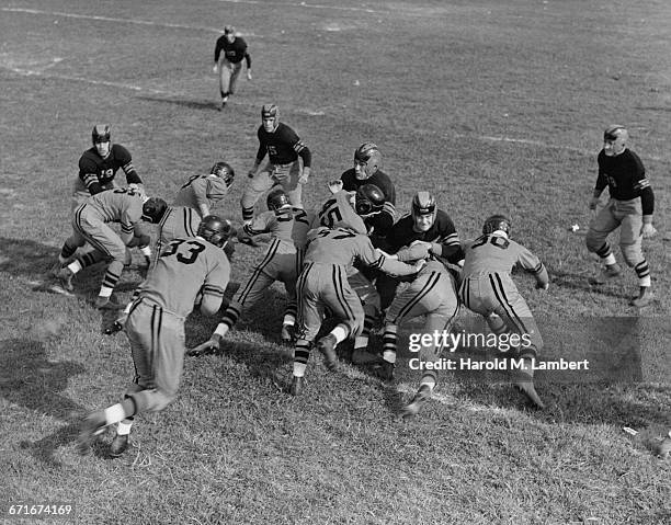 Action During American Football Game.