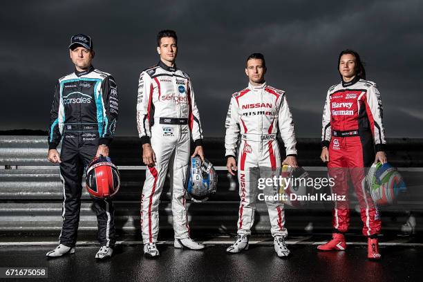 Todd Kelly driver of the Carsales Racing Nissan Altima, Rick Kelly driver of the Sengled Racing Nissan Altima, Michael Caruso driver of the Nissan...