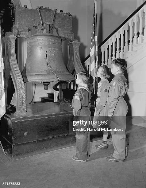 Child Looking At Liberty Bell.