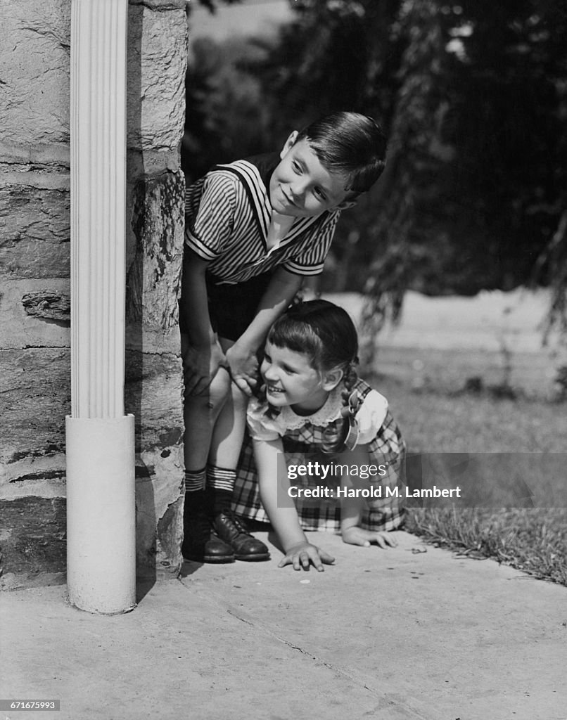  Girl And Boy Playing