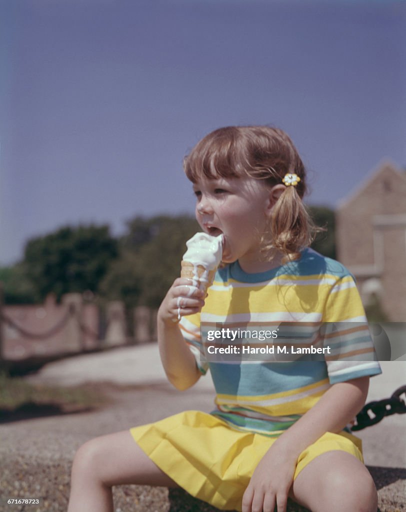 Girl Eating Ice Cream