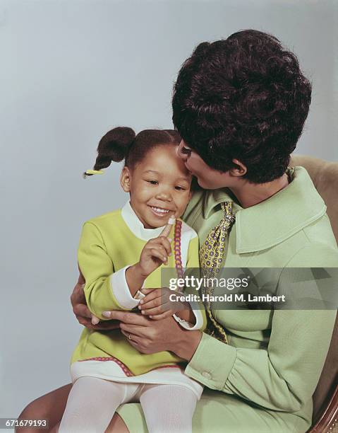 Mother Kissing To Her Daughter .