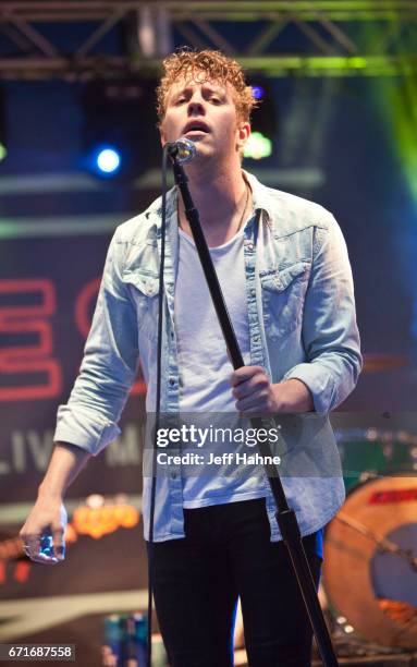 Singer/guitarist Anderson East performs during Tuck Fest at the U.S. National Whitewater Center on April 22, 2017 in Charlotte, North Carolina.