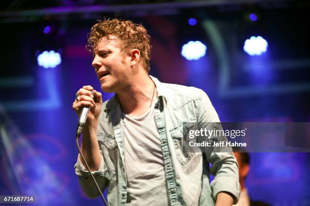 Singer/guitarist Anderson East performs during Tuck Fest at the U.S. National Whitewater Center on April 22, 2017 in Charlotte, North Carolina.