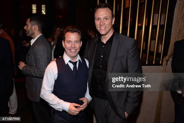 Neil Mandt and Brian Cavallaro attend the after party for Dog Years presented by EFFEN Vodka during 2017 Tribeca Film Festival at The Griffin Pop-Up...