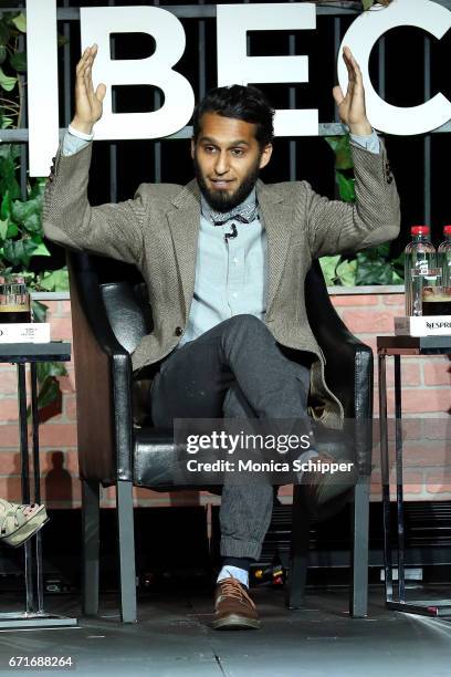 Writer and director Imraan Ismail speaks on stage at "Tribeca Talks: Kathryn Bigelow & Imraan Ismail", during the 2017 Tribeca Film Festival, at...