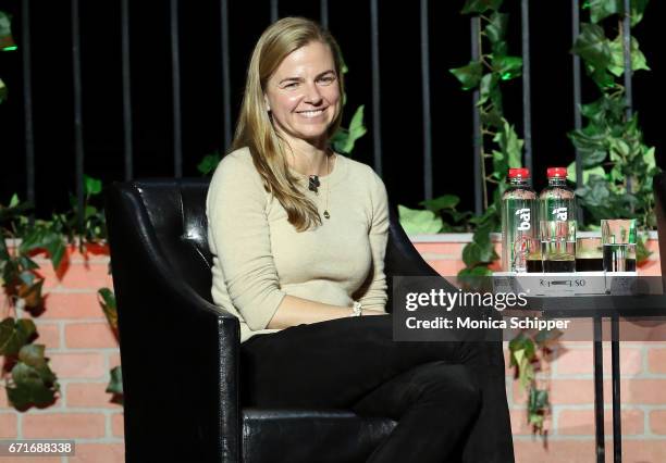 Director at African Parks Andrea Heydlauff speaks on stage at "Tribeca Talks: Kathryn Bigelow & Imraan Ismail", during the 2017 Tribeca Film...
