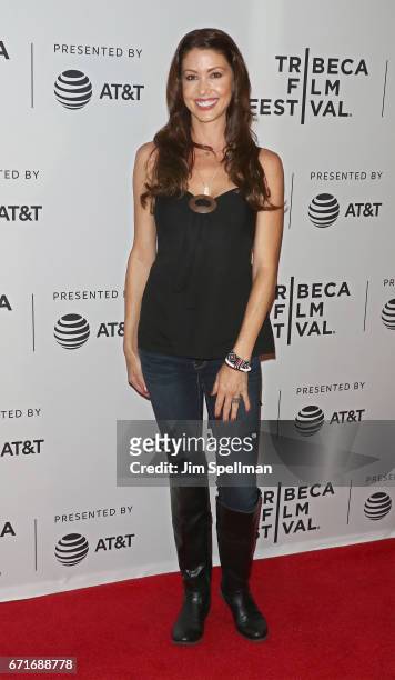 Actress Shannon Elizabeth attends the "Awake: A Dream From Standing Rock" during the 2017 Tribeca Film Festival at Cinepolis Chelsea on April 22,...