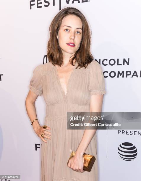 Actress Megan Boone attends the 'Literally, Right Before Aaron' Premiere during 2017 Tribeca Film Festival at SVA Theatre on April 22, 2017 in New...