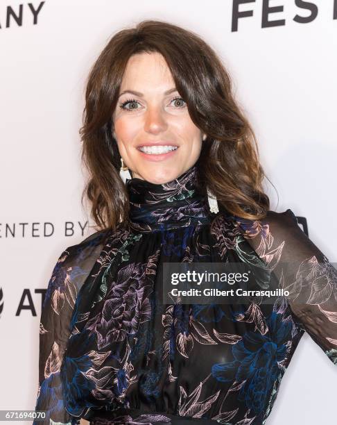 Actress Courtney Henggeler attends the 'Literally, Right Before Aaron' Premiere during 2017 Tribeca Film Festival at SVA Theatre on April 22, 2017 in...