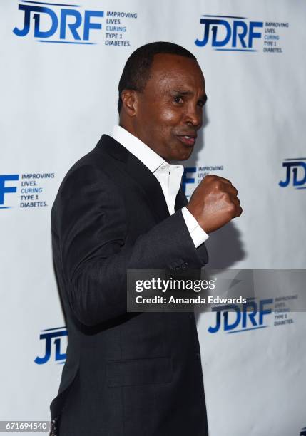 Boxer Sugar Ray Leonard arrives at the JDRF LA Chapter's Imagine Gala at The Beverly Hilton Hotel on April 22, 2017 in Beverly Hills, California.