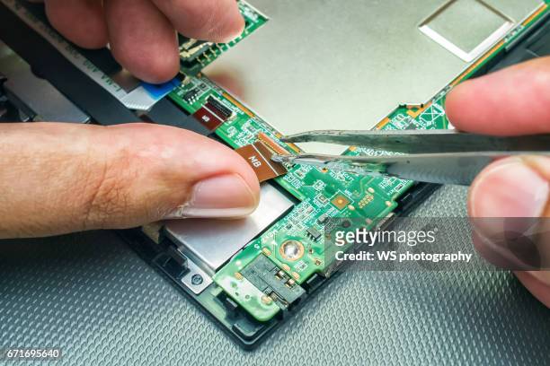 connecting flexible cable #1 - flexible printed circuit board stock pictures, royalty-free photos & images