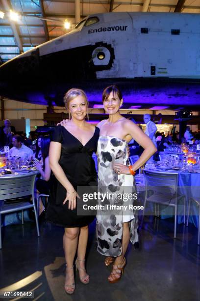 Actresses Melissa Joan Hart and Kellie Martin attends Lupus LA's Orange Ball: Rocket to a Cure at the California Science Center on April 22, 2017 in...