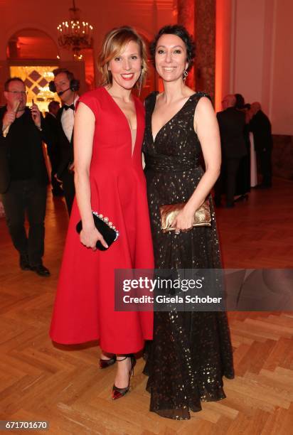 Franziska Weisz and Ursula Strauss during the ROMY award at Hofburg Vienna on April 22, 2017 in Vienna, Austria.