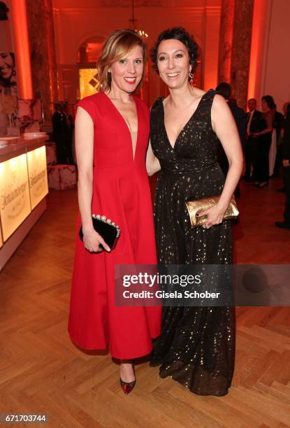 Franziska Weisz and Ursula Strauss during the ROMY award at Hofburg Vienna on April 22, 2017 in Vienna, Austria.