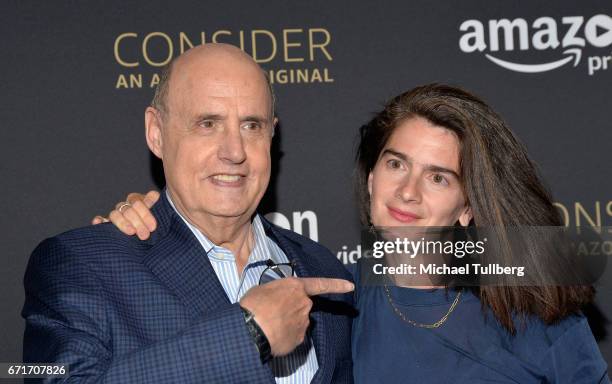 Actors Jeffrey Tambor and Gaby Hoffman attend Amazon Prime Video's Emmy FYC event and screening for "Transparent" at Hollywood Athletic Club on April...