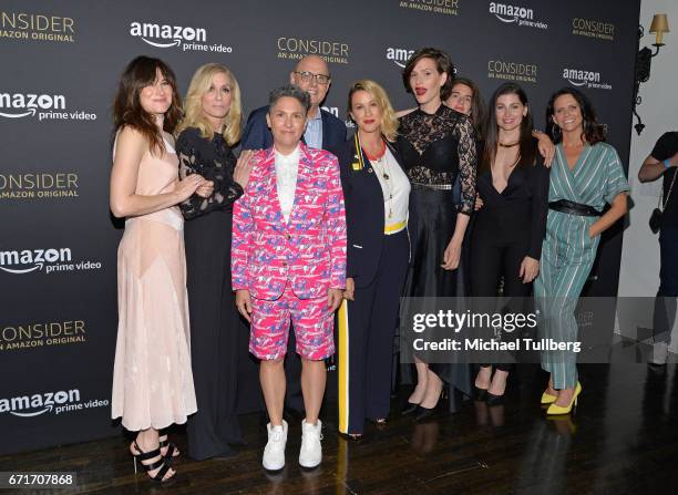 Actors Kathryn Hahn and Judith Light, executive producer Jill Soloway, actor Jeffrey Tambor, singer Alanis Morissette, writer Our Lady J and actors...