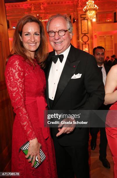 Friedrich von Thun and his daughter Gioia von Thun during the ROMY award at Hofburg Vienna on April 22, 2017 in Vienna, Austria.