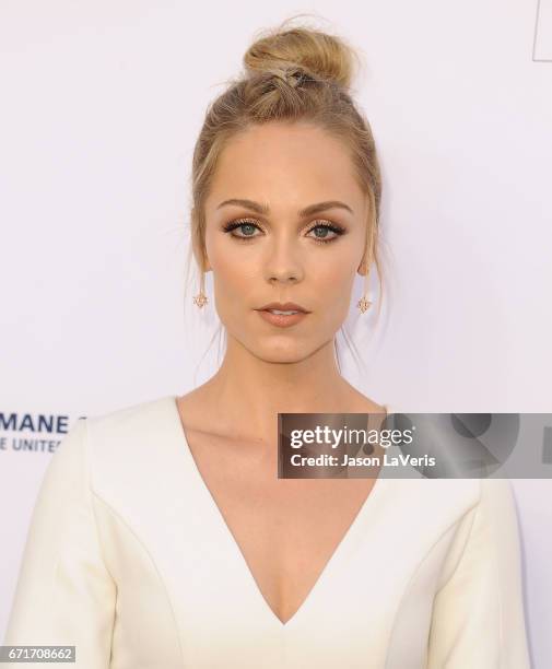 Actress Laura Vandervoort attends Humane Society of The United States' annual To The Rescue! Los Angeles benefit at Paramount Studios on April 22,...