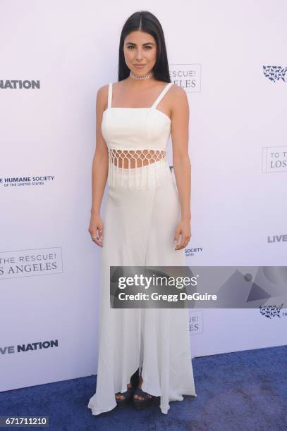 Actress Daniella Monet arrives at the Humane Society Of The United States' Annual To The Rescue! Los Angeles Benefit at Paramount Studios on April...