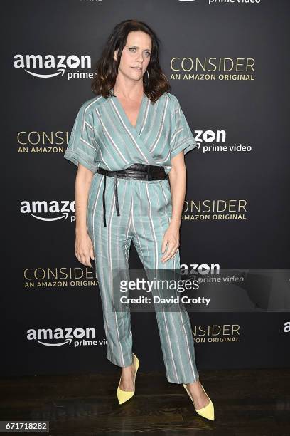 Amy Landecker attends Amazon Prime Video's Emmy FYC Event And Screening For "Transparent" - Arrivals on April 22, 2017 in Hollywood, California.