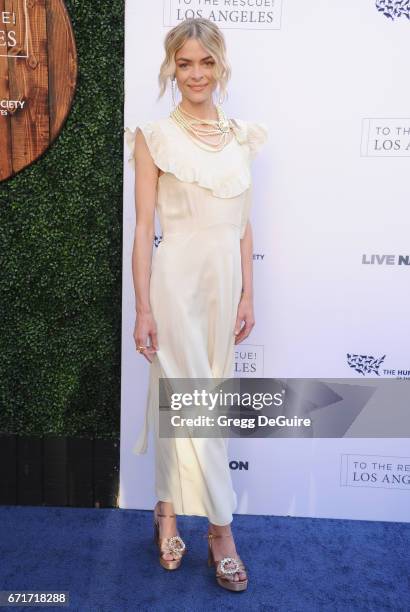 Actress Jaime King arrives at the Humane Society Of The United States' Annual To The Rescue! Los Angeles Benefit at Paramount Studios on April 22,...