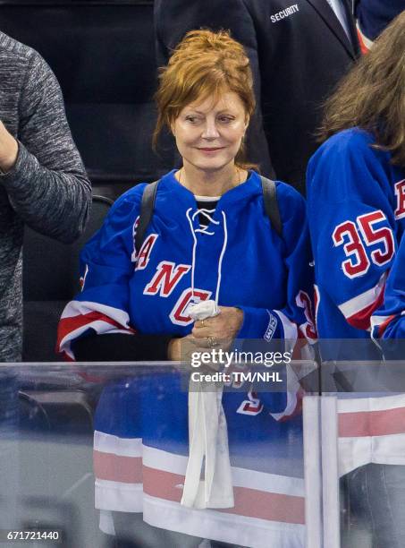 Susan Sarandon are seen at Madison Square Garden on April 22, 2017 in New York City.