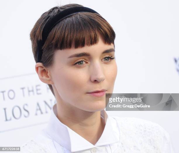 Rooney Mara arrives at the Humane Society Of The United States' Annual To The Rescue! Los Angeles Benefit at Paramount Studios on April 22, 2017 in...