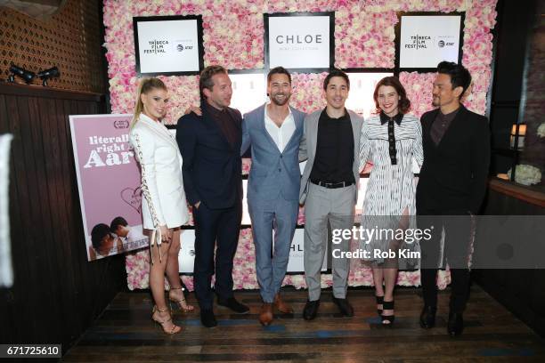 Charlotte McKinney, Ryan Hansen, Ryan Eggold, Justin Long, Cobie Smulders and John Cho attend the 2017 Tribeca Film Festival afterparty for...