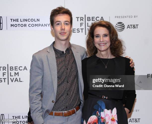 Babe Howard and Debra Winger attend the "The Lovers" premiere at BMCC Tribeca PAC on April 22, 2017 in New York City.