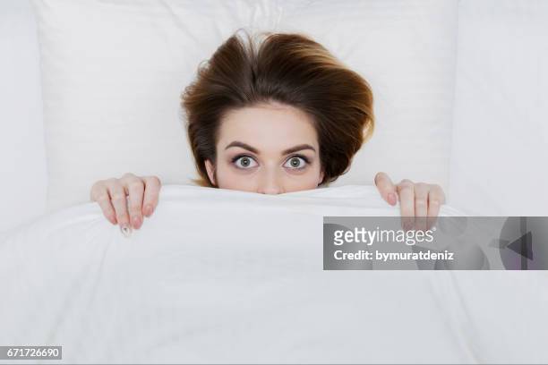 something went bump in the night - duvet stock pictures, royalty-free photos & images