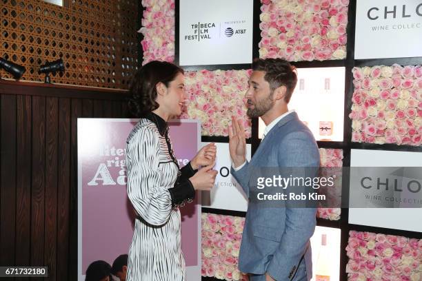Ryan Eggold and Cobie Smulders attend the 2017 Tribeca Film Festival afterparty for 'Literally, Right Before Aaron' sponsored by Chloe Wine...