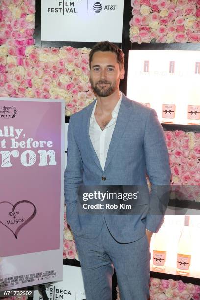 Ryan Eggold attends the 2017 Tribeca Film Festival afterparty for 'Literally, Right Before Aaron' sponsored by Chloe Wine Collection and Rizk...