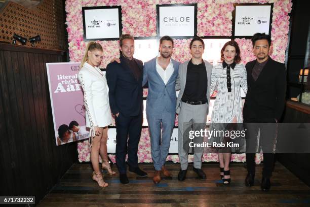 Charlotte McKinney, Ryan Hansen, Ryan Eggold, Justin Long, Cobie Smulders and John Cho attend the 2017 Tribeca Film Festival afterparty for...