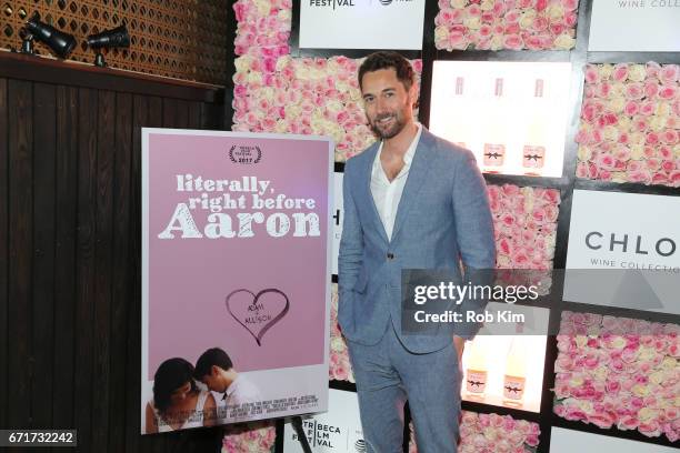 Ryan Eggold attends the 2017 Tribeca Film Festival afterparty for 'Literally, Right Before Aaron' sponsored by Chloe Wine Collection and Rizk...