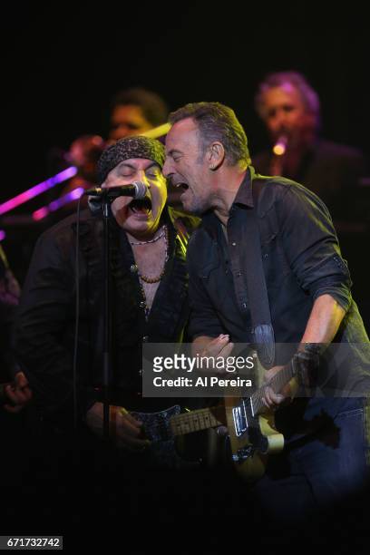 Bruce Springsteen joins his bandmate Steven Van Zandt when Little Steven and The Disciples of Soul perform during the 2017 Asbury Park Music and FIlm...